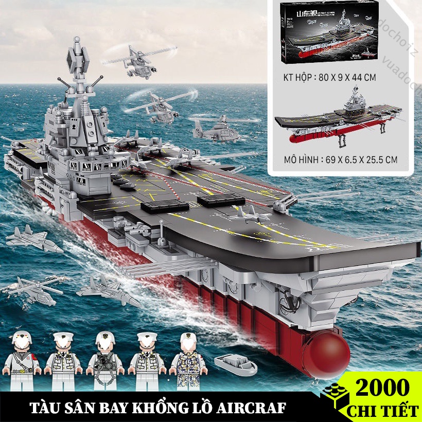 2000 Chi Tiết] Bộ Đồ Chơi Lắp Ráp Lego Tàu Sân Bay Tc2000 Dài 80Cm, Mô Hình  Lego Tàu Chiến Khu Trục Kèm Lính Hải Quân | Shopee Việt Nam