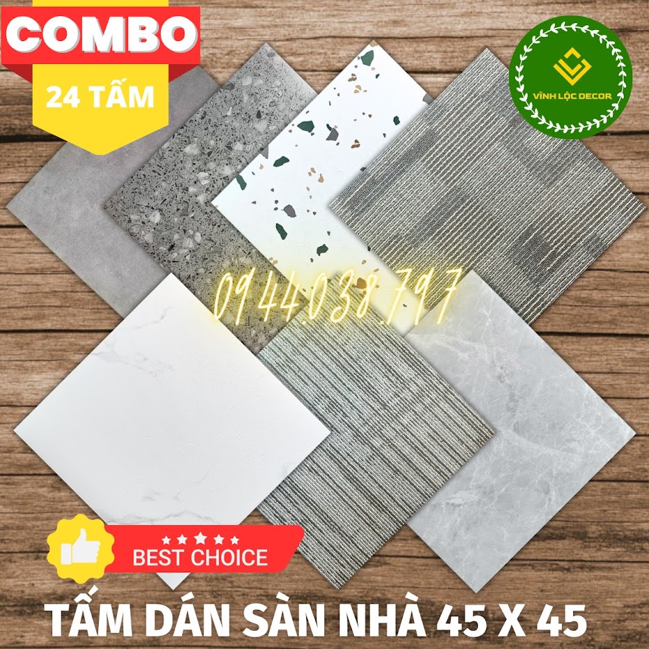 Combo 24 Tấm Lót Sàn Bằng Nhựa Vân Đá, Vân Xi Măng Kích Thước ...