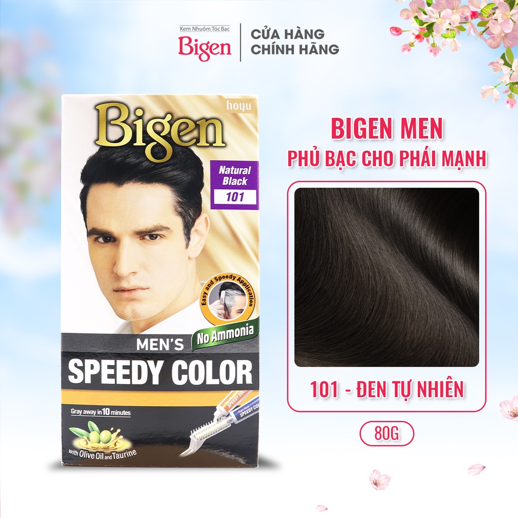  Bigen Men's Speedy Color, Natural Black 101 (150g)