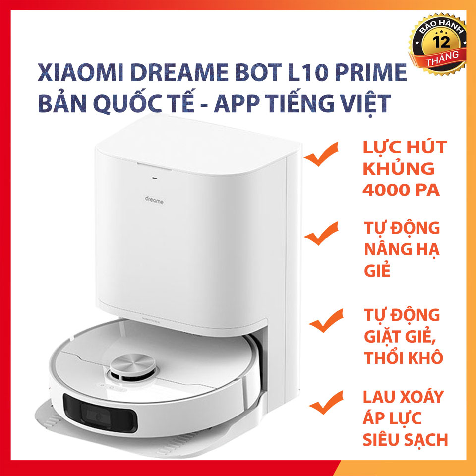 Robot Hút Bụi Lau Nhà Dreame L10 Prime Có Giặt Giẻ - Dreame Việt Nam