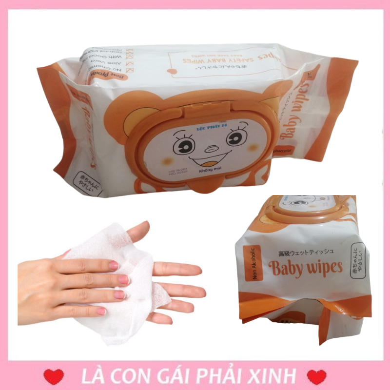 Khăn giấy ướt Lộc Phát 250g, bịch khăn giấy ướt không cồn, không hóa chất,  an toàn cho da, bao bìa hình gấu cute | Shopee Việt Nam
