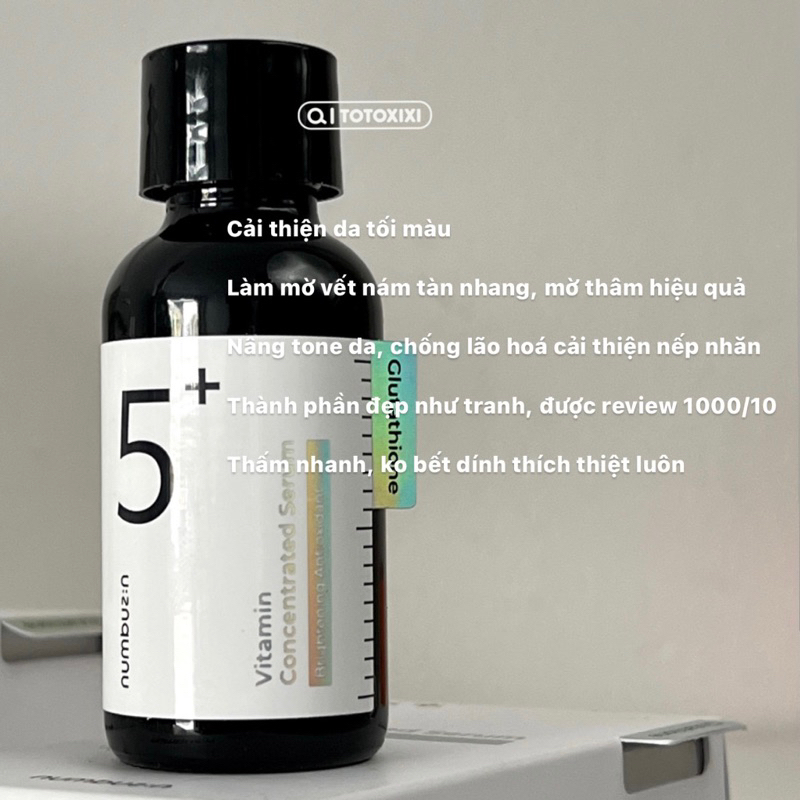 Serum tinh chất dưỡng trắng mờ thâm Numbuzin No 5 + | Shopee Việt Nam