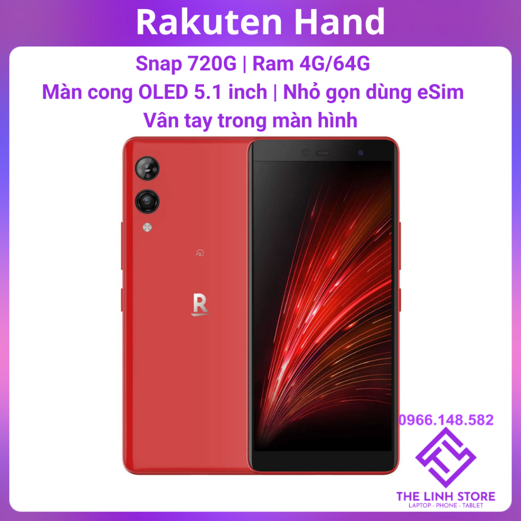 Điện thoại Rakuten Hand màn cong OLED 5.1 inch - Snap 720G rất nhỏ