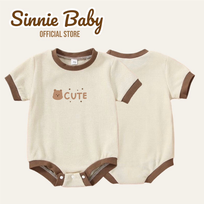 Bodysuit thể thao Hàn Quốc cho bé Sinnie, cam kết ảnh thật 100%, bodysuit  thụng vải cotton lụa