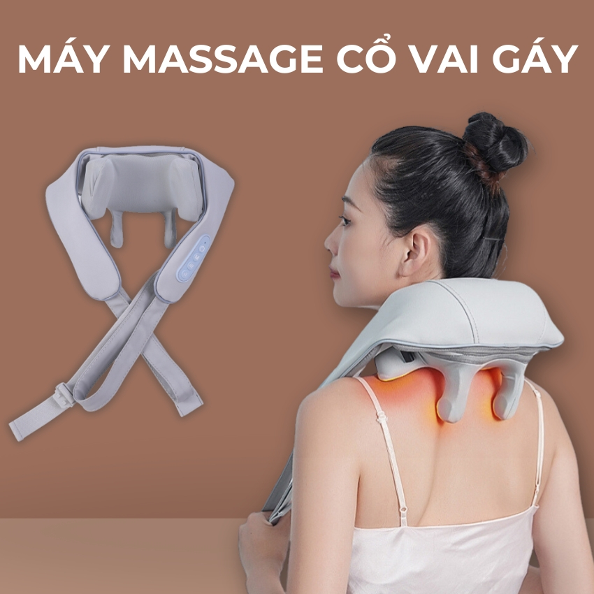 Máy massage cổ vai gáy hồng ngoại cao cấp 2023 chính hãng, massage đa năng toàn thân mô phỏng kỹ thuật massage số 8 | Shopee Việt Nam