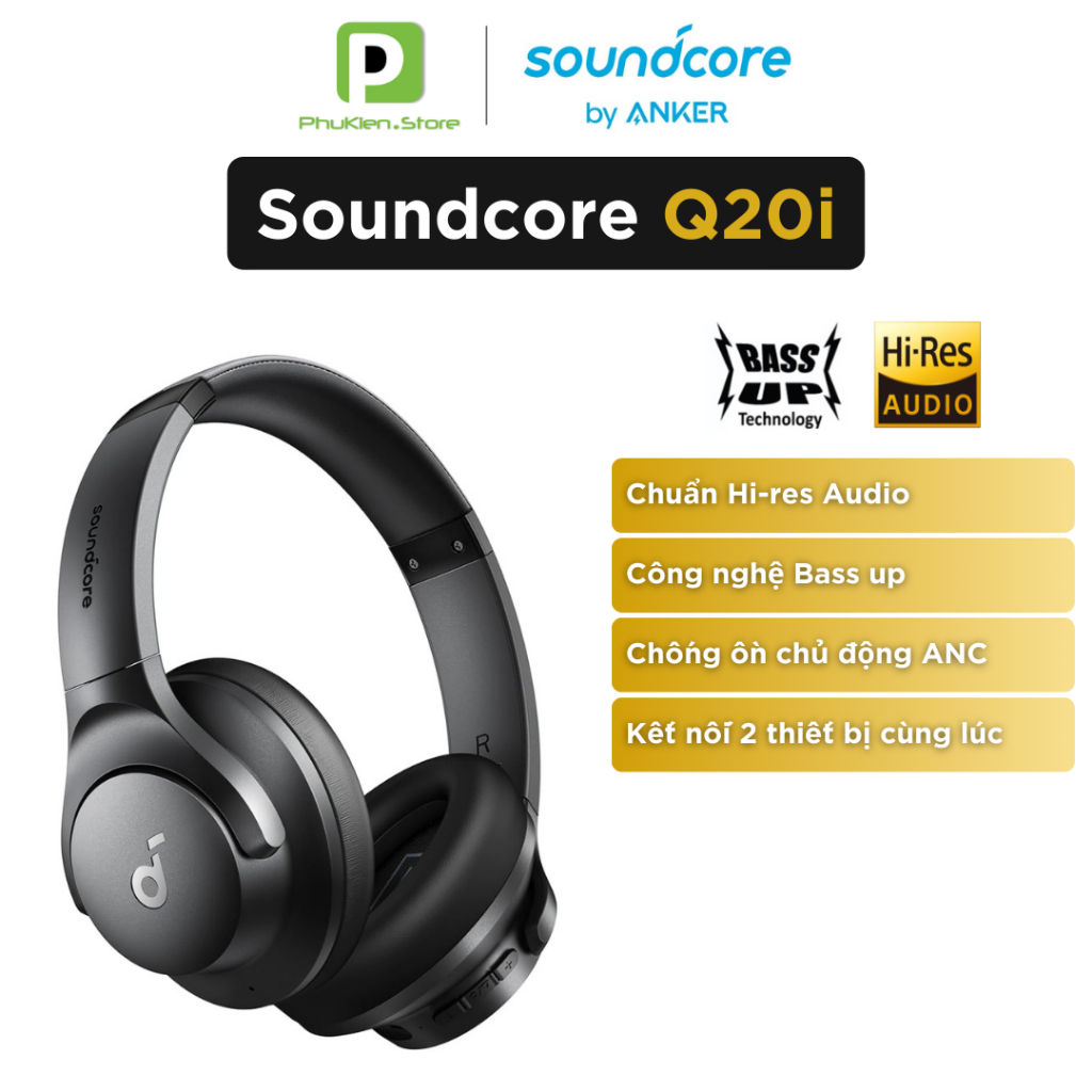 Anker SoundCore Q20i Hi-Res, BassUp, App, ANC