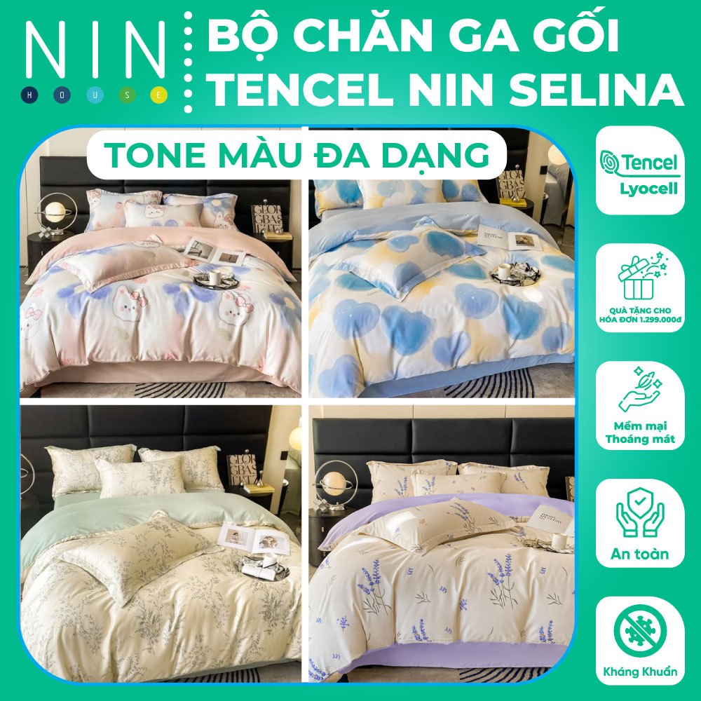 Bộ 3 món drap và áo gối NIN Collins B2201_NH020 (120x200+30cm) giá tốt