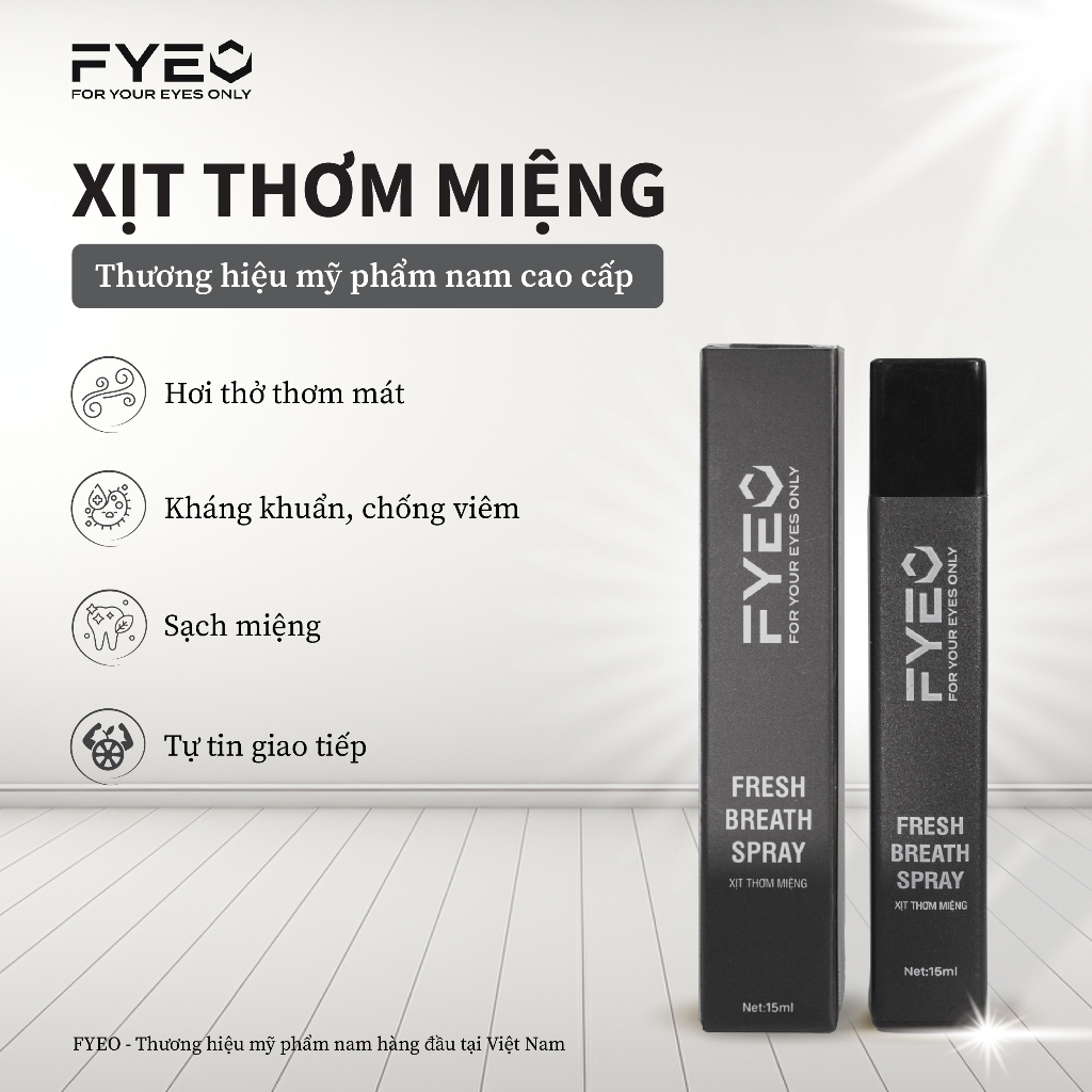 Xịt Thơm Miệng FYEO 15ml Hương Bạc Hà Thơm Lâu The Mát | Shopee Việt Nam