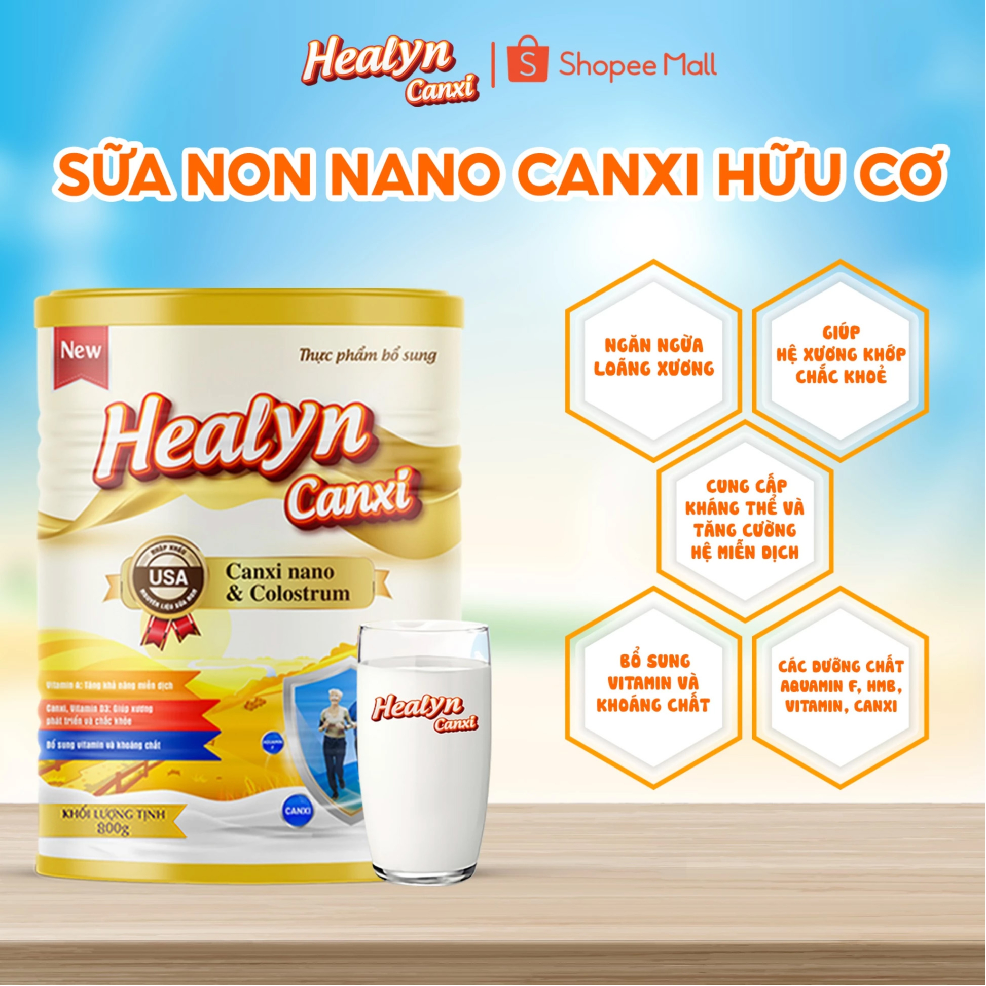 Sữa Healyn Canxi Chính Hãng - Shopee Mall Online | Shopee Việt Nam